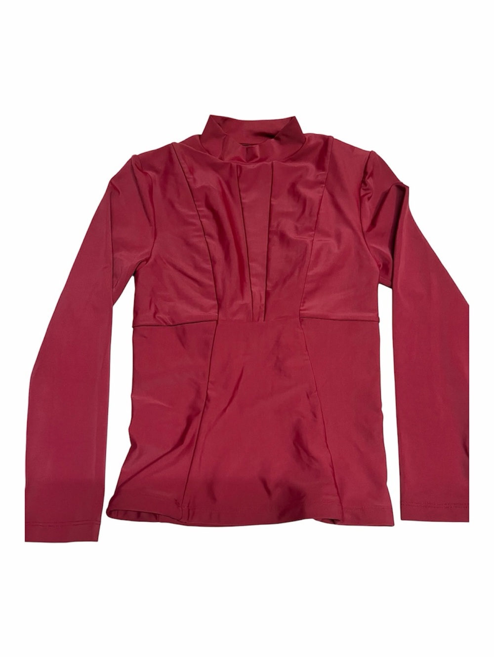 NEW Mikoh Women’s “Lowers” Long Sleeve Rash Guard Swim Shirt in Deep Red